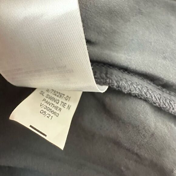 Old Navy Women's L Swiss Dot Sleeveless Swing Dress Gray Tiered With Pockets - Picture 8 of 11